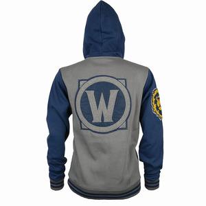 Sweats à capuche personnalisés avec broderie en chenille Sweats à capuche surdimensionnés en coton mélangé avec fermeture éclair en polaire pour hommes - Product Image 3