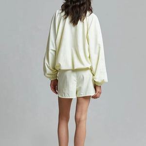 Ensembles courts pour femmes, deux pièces, polyester, haut à manches longues et short, ensemble coupe-vent, ensembles assortis pour femmes 2026 - Product Image 3