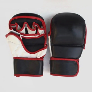 La mejor cantidad de guantes de combate MMA de tamaño adulto, Material de cuero con logotipo personalizado con función de perforación, guantes de entrenamiento a precio de fábrica - Product Image 1