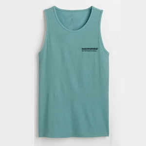 เสื้อกล้ามผู้ชายพิมพ์ลายตามสั่ง ระบายอากาศ แห้งเร็ว สำหรับออกกำลังกายในฤดูร้อน เสื้อกีฬาถัก สไตล์สปอร์ต ชุดทีม 100% OEM - Product Image 4