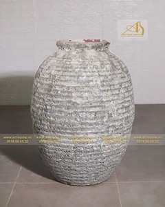 Pot de fleur en céramique moderne trou de drainage finition galvanisée pour maison jardin intérieur extérieur utilisation modèle AQ007H85LA Art-home céramique - Product Image 3