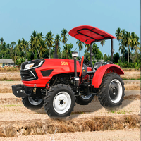 Tracteur agricole 4x4 haute puissance 80 CV/120 CV avec moteur diesel Weichai, boîte de vitesses, tracteur compact à roues pour ferme, marque Feichuang, garantie 1 an