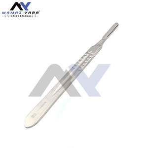 ใบมีดผ่าตัดเหล็กกล้าคาร์บอนปลอดเชื้อ 100 ใบ # 24 พร้อมด้ามจับมีดผ่าตัด 1 อัน # เครื่องมือผ่าตัดความแม่นยำสูงสำหรับการแพทย์ - Product Image 5