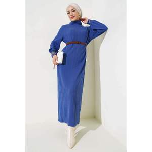 Robe à col roulé ceinturée Indigo - Product Image 4