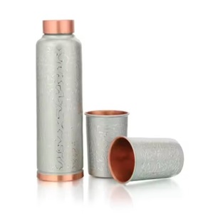 Elegante botella de cobre para uso diario a prueba de fugas, impresión personalizada disponible para pedidos a granel, regalos y botellas de cobre de Acción de Gracias - Product Image 3