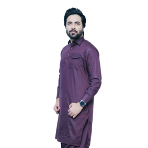Shalwar Kameez Informal de Color Sólido Liso a Precio Económico, Shalwar Kameez Personalizado Nuevo para Hombre al por Mayor, MOQ BAJO - Product Image 4