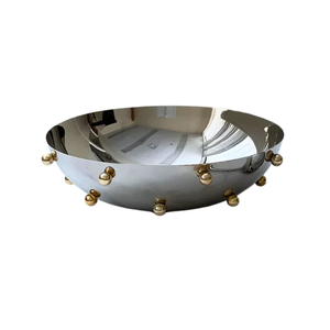 Bol en acier inoxydable Qualité durable Conteneur de fruits profond Bol Feuille de laiton Design Meilleure vente - Product Image 2