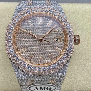 นาฬิกาสปอร์ตหรูหราสำหรับทุกเพศ ดีไซน์ระดับท็อป กระจกแซฟไฟร์ 18K กันน้ำ 10 บาร์ ตัวเรือนสแตนเลส พร้อมเข็มบอกวันที่/วันในสัปดาห์ - Product Image 3