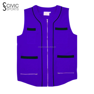 Veste de barbier en laine de qualité pour hommes gilet en jersey de baseball personnalisé fermeture à glissière manteau de pluie de sécurité respirant vintage - Product Image 3