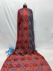 Ensemble Somali Dirac à succès, Maqbal Dirac imprimé, tissu en velours 100% polyester, jacquard, résistant au rétrécissement, poids moyen 300g/m - Product Image 5