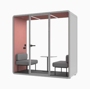 พ็อดสำนักงานแบบแยกส่วนที่ทันสมัยพร้อมโครงอลูมิเนียมเหล็กกันเสียงสำหรับโรงแรมบ้านโรงเรียนโรงพยาบาลห้างสรรพสินค้าห้องโถงการประชุมเชิงปฏิบัติการ - Product Image 4