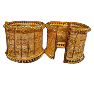 ชุดกำไลข้อมือดีไซน์2025สำหรับผู้หญิงชุดกำไลชุบทอง22K ชุดเครื่องประดับสไตล์โมเดิร์นสำหรับผู้หญิงโดยผู้ส่งออก - Product Image 2