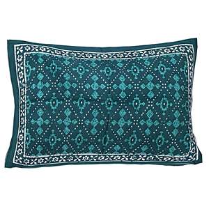 Sábana Individual Verde Mar 100% Algodón, 1 Funda de Almohada, 180 Hilos, Motivos Étnicos, Tamaño King, Sábanas Cosidas a Mano para Uso Doméstico (BSB1124) - Product Image 2