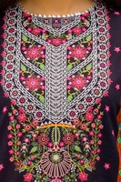 Pakistanais indien femmes tenue décontracté brodé Kurta plaine pantalon imprimé Dupatta ensembles hiver porte 3 pièces costume dames