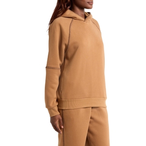 Sweat à capuche pour femme grande taille en polyester/coton respirant à manches longues avec coupe décontractée Couleurs personnalisées Service OEM/ODM - Product Image 2