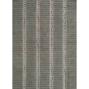 Alfombras de Lana Tejidas a Mano con Rayas Azules Contorno, Tamaño 9x12, para Sala de Estar, Pasillo o Entrada - Alfombras Jaipur FR-Hwl-127 - Product Image 1