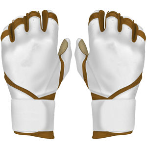 Gants de frappe de baseball personnalisés professionnels manchette longue vente en gros gants de sport en cuir durables antidérapants pour BBG-0034 OEM - Product Image 1