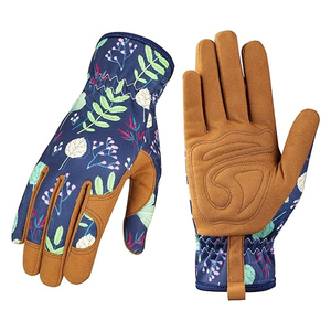 Gants de jardinage résistants à la chaleur imperméables en nitrile vert clair 2025 avec imprimé de fleurs pour une utilisation adulte dans le jardinage et la plantation - Product Image 1