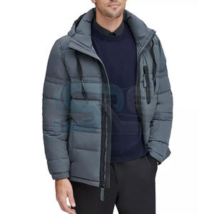 Manteau à bulles en coton matelassé pour hommes veste d'hiver épaisse et chaude à capuche avec logo personnalisé pour l'extérieur vente en gros - Product Image 1