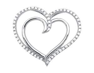 Colgante de corazón de Hip Hop con diamantes de moissanita blanca, joyería de plata, collar helado - Product Image 1