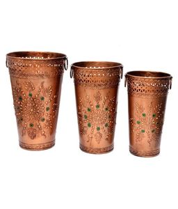 VASES DE FLEURS DÉCORATIFS MODERNES VASE DE FLEURS EN MÉTAL ANTIQUE ET RUSTIQUE POUR LA DÉCORATION DE LA MAISON UTILISEZ LES VASES DE POT DE FLEURS EN MÉTAL LES PLUS VENDUS - Product Image 3