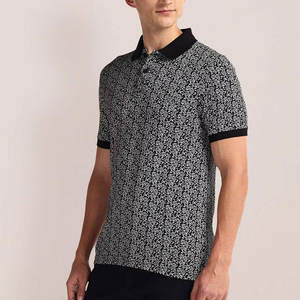 Camisas de Golf de Manga Corta Casuales de Negocios para Hombre de Alta Calidad, Marca Privada, Tejidas, 100% Algodón, Antiarrugas, con Diseño de Bolsillo Estampado - Product Image 3