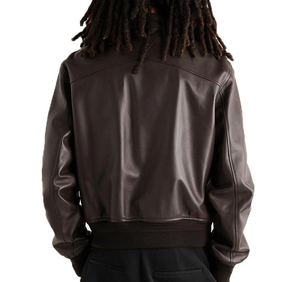 Chaqueta de piel auténtica con capucha unisex, prendas de vestir exteriores de moda, ropa de motorista elegante, proveedor mayorista con logotipo personalizado de invierno cálido - Product Image 3