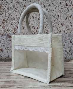 Window Jute <b>Bag</b> With Zip Ideal for Gift Hamper Hand <b>Bag</b> Handy Diwali Gifting <b>Bags</b> for <b>Men</b> & Women - Multipurpose - Product Image 6