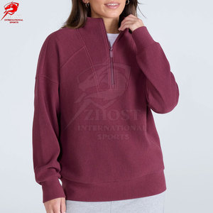 Sudaderas personalizadas de tela suave, cómodas, cálidas y elegantes para mujer, con media cremallera, para un estilo de vida moderno y uso diario. - Product Image 4