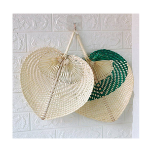 พัดลมฟางไม้ไผ่งานแฮนด์เมดพัดลมระบายความร้อนเป็นมิตรกับสิ่งแวดล้อม - Product Image 1