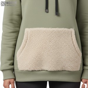 Plus Basic Oversize Tricoté Sweat Hiver Automne Anti-rétrécissement Gris Pull Hoodies Pour Femme Conception Personnalisée Femmes Hoodies - Product Image 5