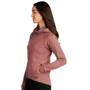 Chaqueta con capucha para mujer, de poliéster y elastano, con cremallera, lisa, con bolsillos - Product Image 5