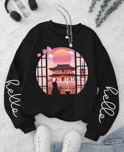 Pull-over d'hiver pour femme en tissu polaire mélangé polyester/coton de qualité supérieure pour le confort et le style - Product Image 1