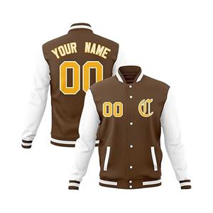 Veste universitaire ODM OEM personnalisée pour hommes, col montant en tissu de laine avec logo de numéro de nom imprimé personnalisé, vêtements d'extérieur d'hiver - Product Image 4