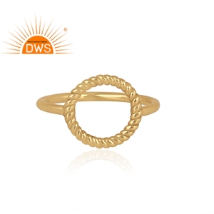 Último diseño hecho a mano, anillo apilable chapado en oro de 18 quilates, joyería fina Demi para mujer, regalo para ella - Product Image 3