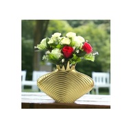 Vase à fleurs en aluminium fait main de qualité supérieure, style Art Déco, écologique, résistant à la rouille, base antidérapante, léger, pour table, spa INSH