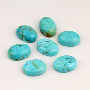 Superventas, 12x16mm, forma ovalada suave, cabujón de piedras preciosas sueltas de turquesa de Arizona Natural, venta al por mayor, hecho a mano para hacer joyas - Product Image 1