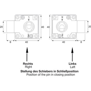 BMB Backset 25 mm Surface-Mounted Lock for <b>Storage</b> <b>Lockers</b> Keyed Differently Left/Right Installation - Product Image 4