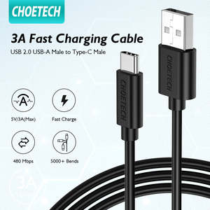 Cable USB-A a USB-C Choetech de 2 m en Negro con Revestimiento de PVC, Tipo-C a Tipo-C, Transferencia de Datos para Computadoras - Product Image 2