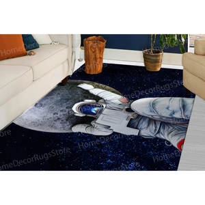 Tapis imprimé Galaxy Print - Tapis moderne pour enfants facile à nettoyer, tapis en chenille - Product Image 3