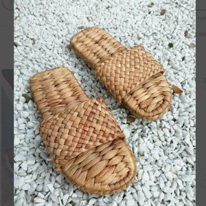 Pantoufles de plage de yoga, sandales, sandales de paille bohème, chaussures en raphia - Product Image 2