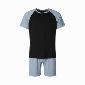 Conjunto de verano para hombres adultos de alta calidad, jersey de Color gris y negro, cuello redondo, Suite de verano para correr y entrenar - Product Image 5