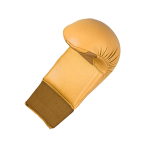 Fabrication professionnelle Gants de karaté en cuir de vachette doré Caractéristiques extensibles imperméables Mitaines à main Arts martiaux Boxe - Product Image 4