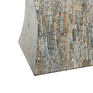 Table basse et tabouret géométriques modernes en nacre écologiques de luxe pour la décoration de salon - Product Image 5