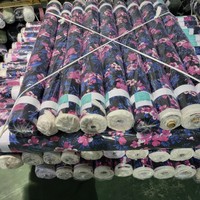 Hecho en Corea tejido de poliéster impreso lote de tela textil muchos diseños de flores patrones de tela hermosos de la mejor calidad