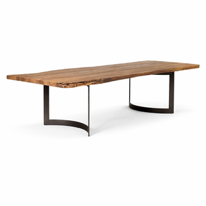 โต๊ะอาหารไม้สักแท้ทำมือ |   เฟอร์นิเจอร์ห้องรับประทานอาหารสไตล์อินดัสเทรียลโมเดิร์น |   โต๊ะไม้ขอบธรรมชาติ สำหรับใช้ในบ้าน ร้านอาหาร แบบธรรมชาติ - Product Image 1