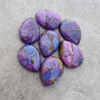 Turquoise Cuivrée Naturelle de Qualité AAA, Forme Poire Goutte d'Eau, Cabochon à Dos Plat, Pierre Précieuse Certifiée par un tiers, Toutes Tailles