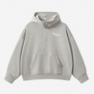 Sweat à capuche zippé uni en polaire pour homme, style décontracté hiver, streetwear - Product Image 3