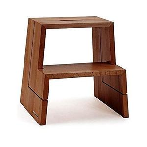 Tabouret d'appoint en bois massif de qualité supérieure avec texture lisse, idéal pour les comptoirs de cuisine, l'accès aux placards et l'usage quotidien - Product Image 6
