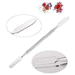 Spatule de ciment à tête ronde inclinée à double extrémité en acier inoxydable de haute qualité Spatule de mélange d'artiste - Product Image 5